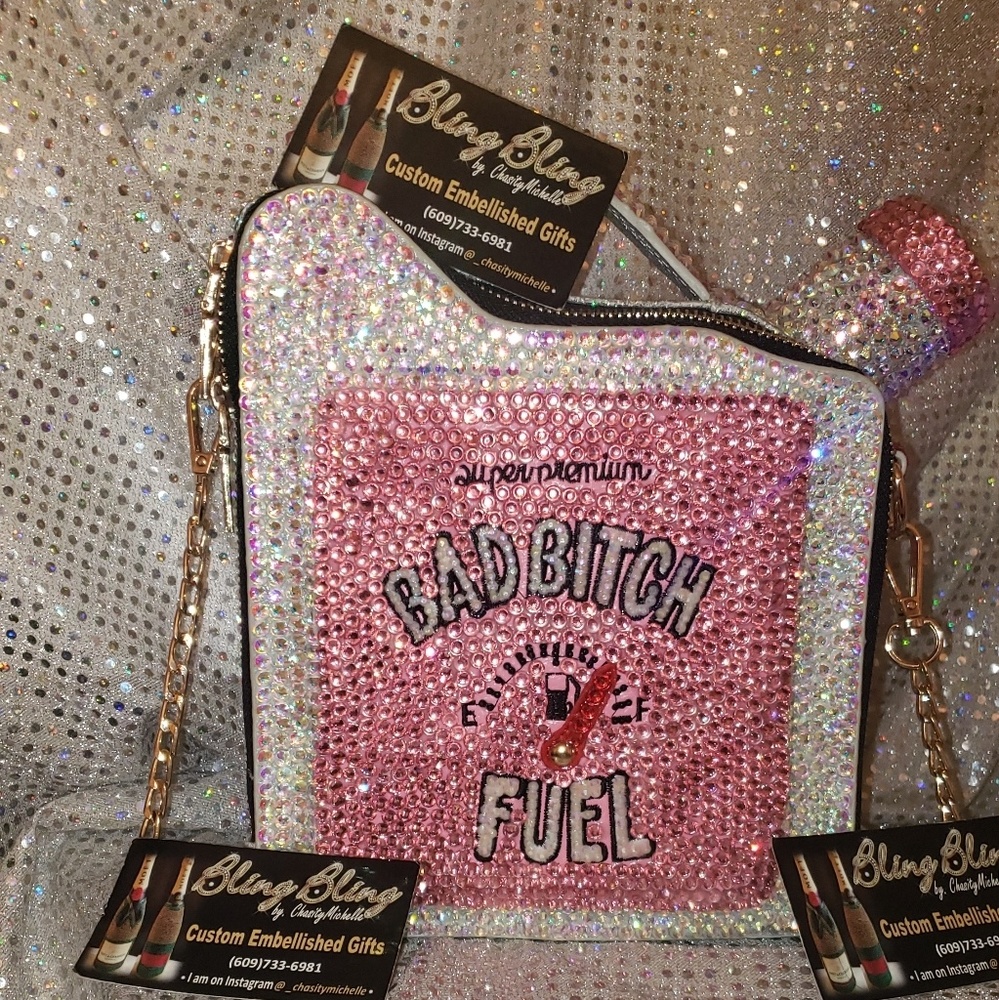 Custom  Bling'd gas can inspired purse